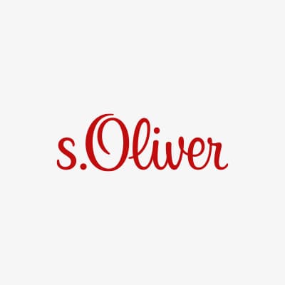 s.Oliver Logo in roter Schrift auf weißem Hintergrund