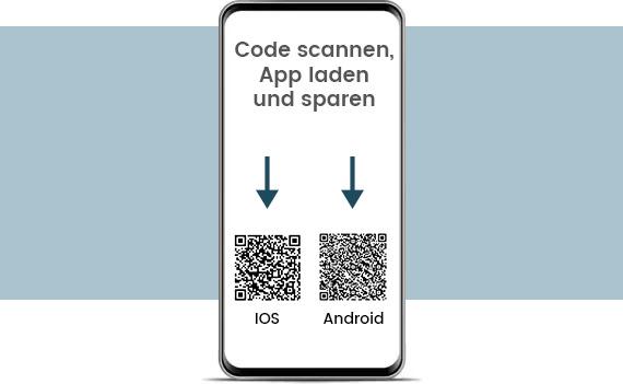 Code scannen, App laden & sparen