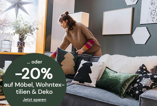 -20% auf Möbel, Wohntextilien & Deko im Quelle Online Shop
