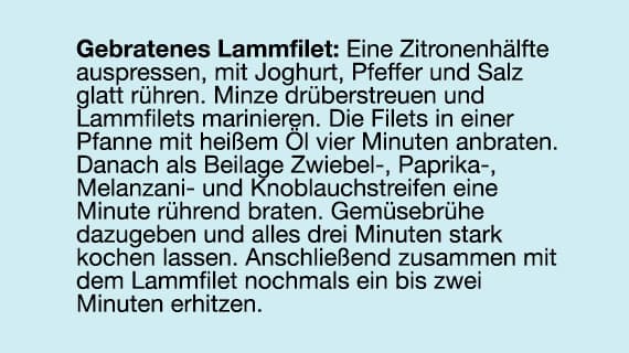 Lammfilet Rezept