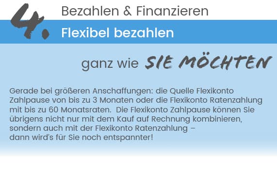 Flexibel bezahlen & finanzieren