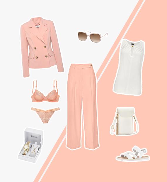 Outfit in der Trendfarbe Peach Fuzz jetzt im Quelle Onlineshop entdecken