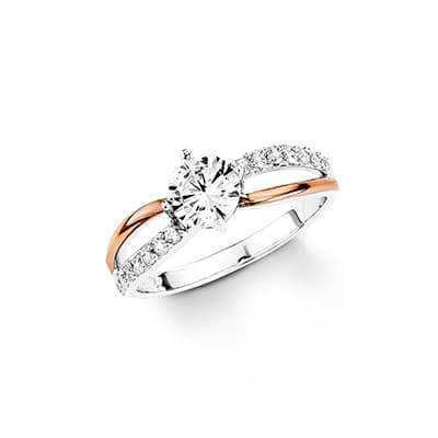 Amor Silberring mit Zirkonia
