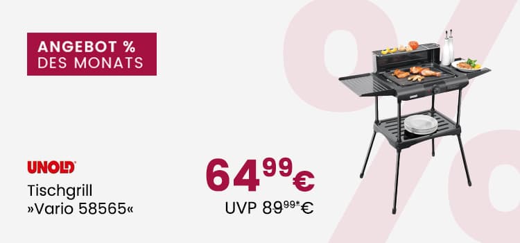 Deal des Monats: Unhold Tischgrill für nur 64,99€