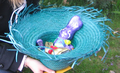 Hut als Osternest