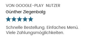 Schnelle Bestellung, einfaches Menü