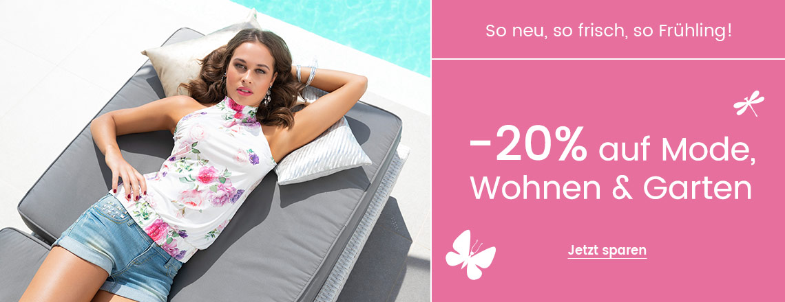 -20% auf Mode, Wohnen und Garten im Quelle Online Shop einlösen 
