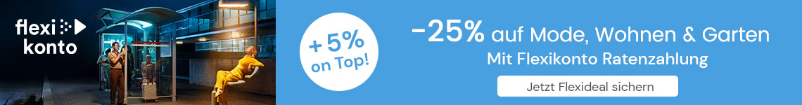 -25% auf Mode, Wohnen und Garten mit Flexikonto Teilzahlung bei Quelle einlösen